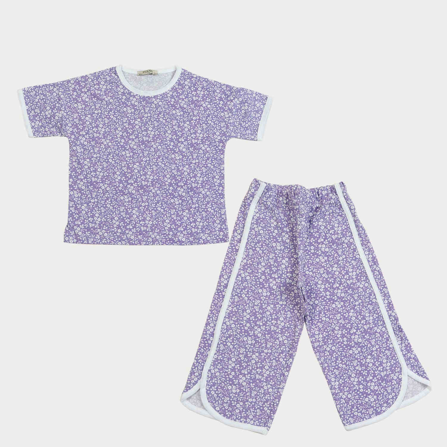 تیشرت و شلوار برمودا یکرو لایکرا گلدار