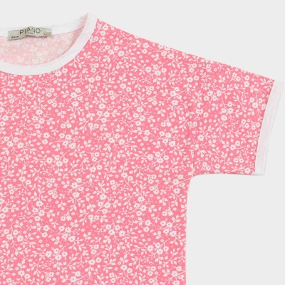 تیشرت و شلوار برمودا یکرو لایکرا گلدار