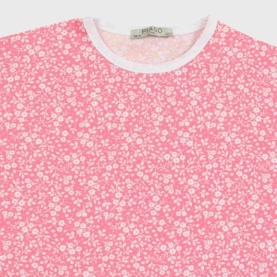 تیشرت و شلوار برمودا یکرو لایکرا گلدار