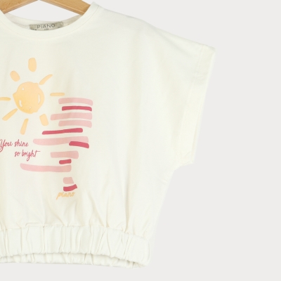 تیشرت یکرو لایکرا پشت پیلی دار (ست با کد 10105)