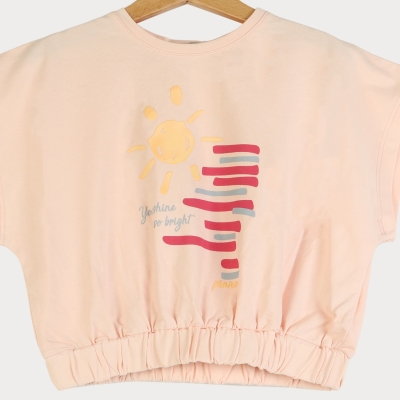 تیشرت یکرو لایکرا پشت پیلی دار (ست با کد 10105)