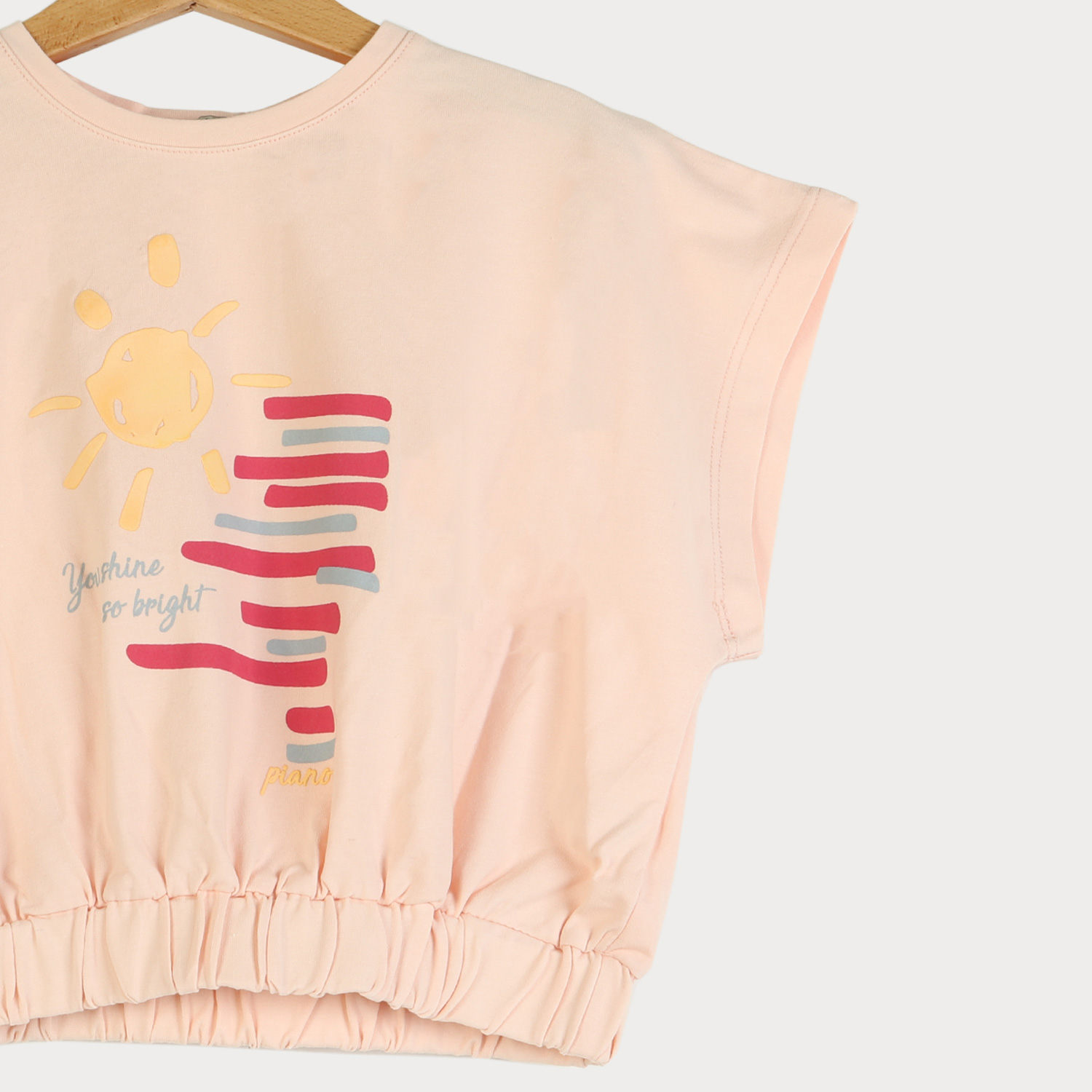 تیشرت یکرو لایکرا پشت پیلی دار (ست با کد 10105)