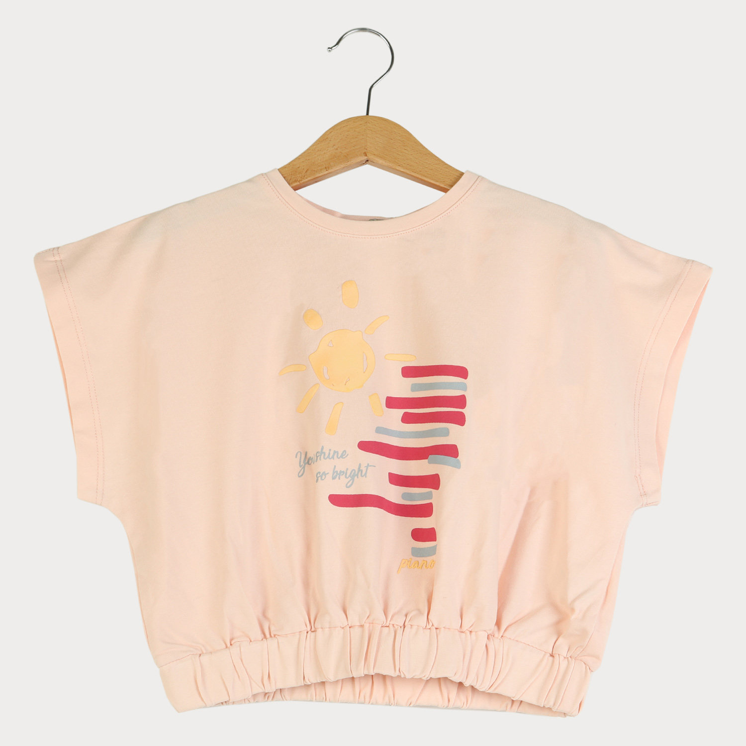 تیشرت یکرو لایکرا پشت پیلی دار (ست با کد 10105)