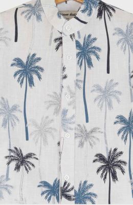 شومیز لینن اسلپ آستین کوتاه (ست با کد 11019)