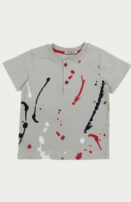 تیشرت یکرو لایکرا دکمه دار (ست با کد 11021)