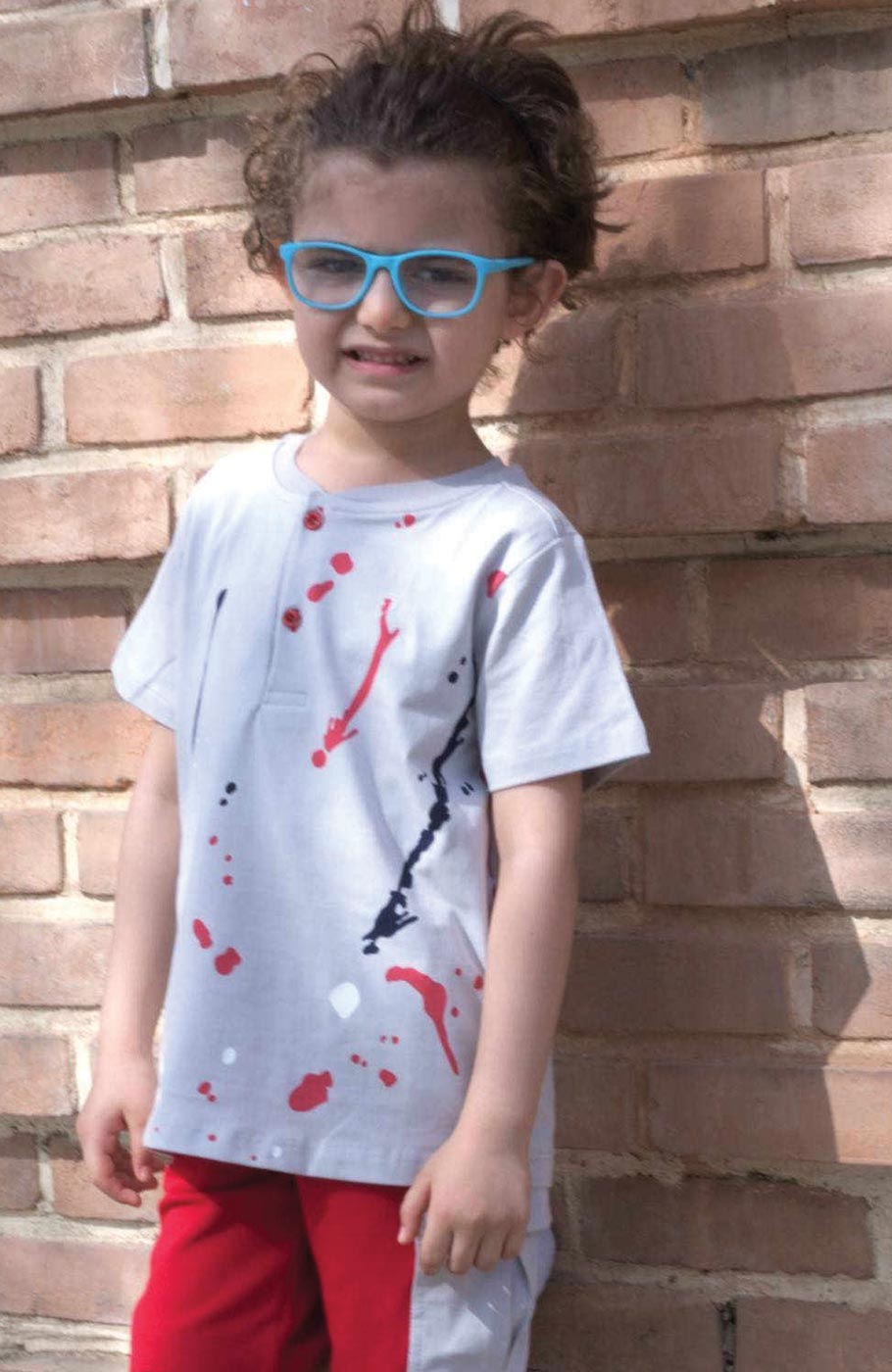 تیشرت یکرو لایکرا دکمه دار (ست با کد 11021)