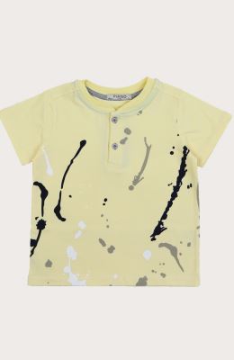 تیشرت یکرو لایکرا دکمه دار (ست با کد 11021)