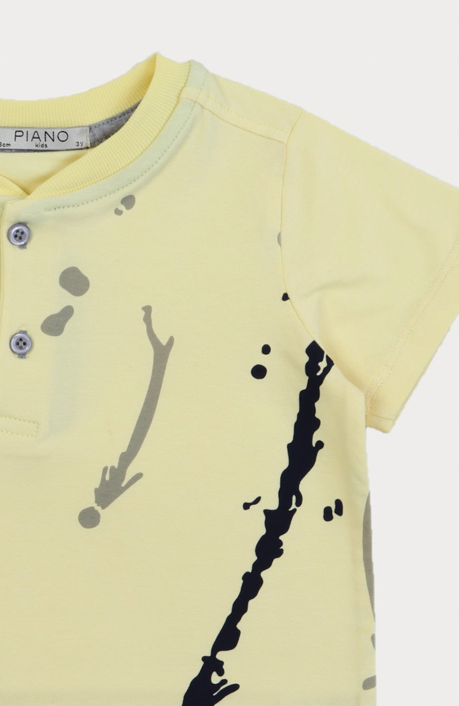 تیشرت یکرو لایکرا دکمه دار (ست با کد 11021)