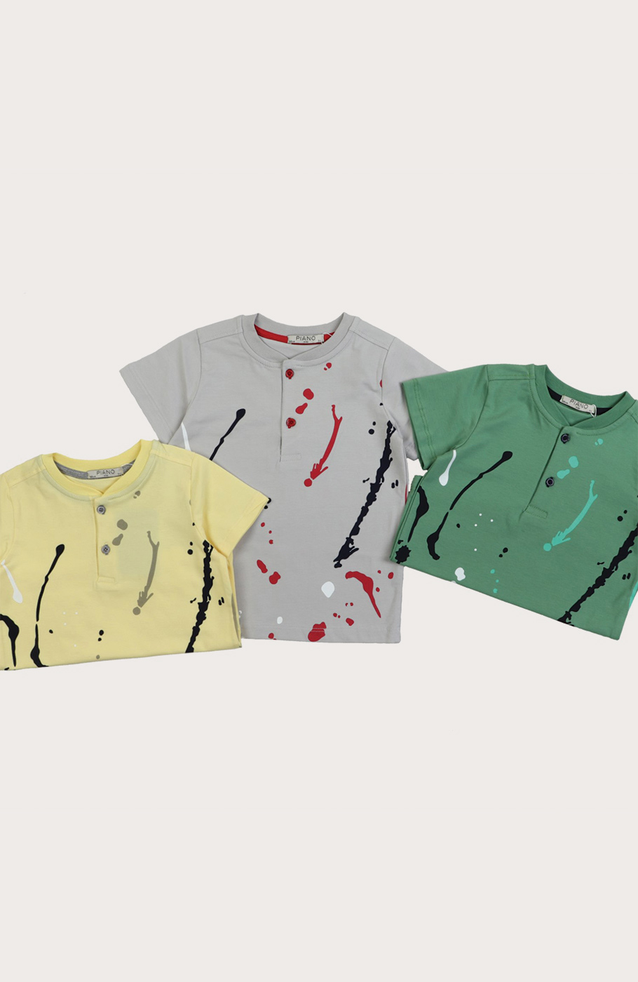 تیشرت یکرو لایکرا دکمه دار (ست با کد 11021)