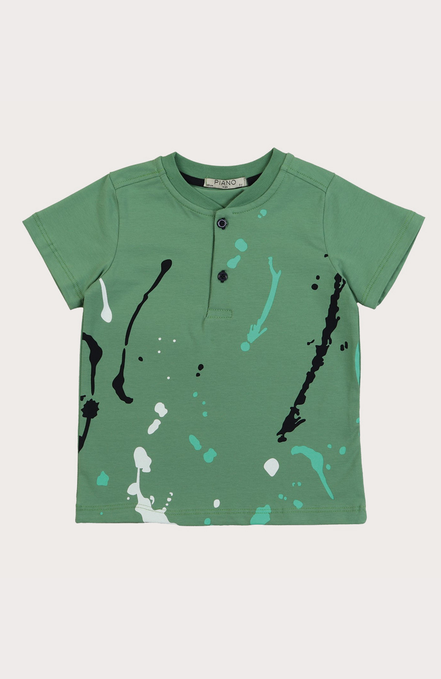 تیشرت یکرو لایکرا دکمه دار (ست با کد 11021)