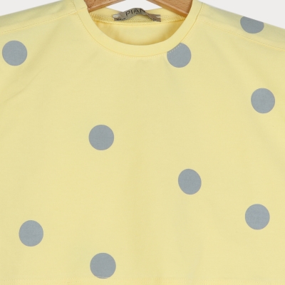 نیم تنه یکرو لایکرا آستین کوتاه (ست با کد 10109)