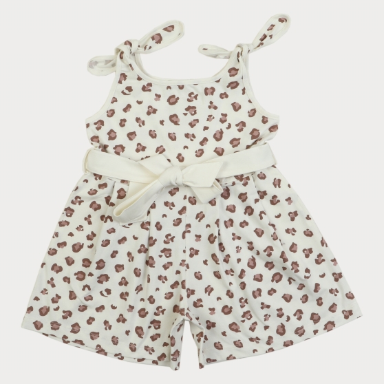 سرهمی یکرو لایکرا آستین حلقه ای تمام چاپ پلنگی