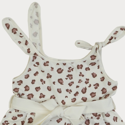 سرهمی یکرو لایکرا آستین حلقه ای تمام چاپ پلنگی