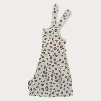 سرهمی یکرو لایکرا آستین حلقه ای تمام چاپ پلنگی