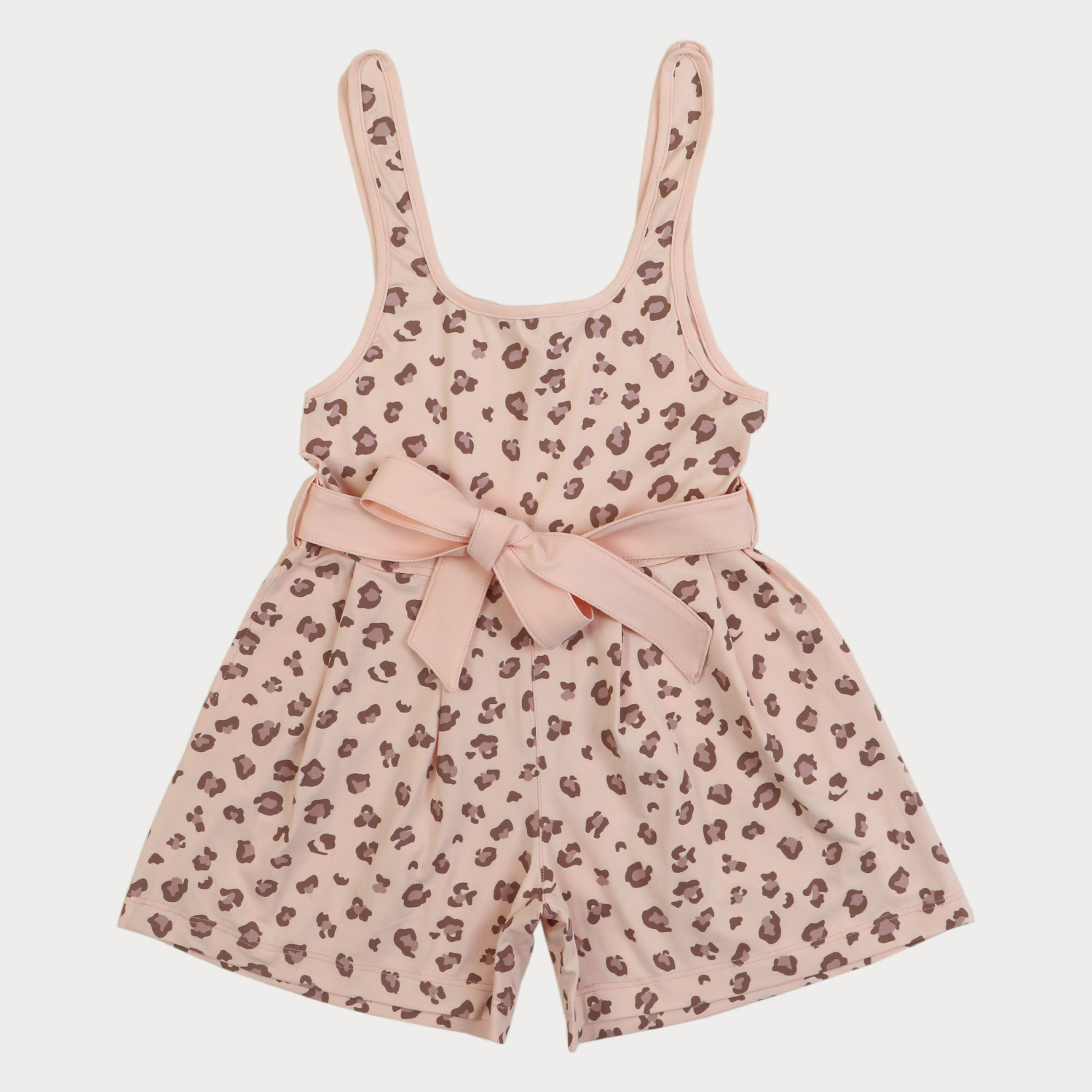 سرهمی یکرو لایکرا آستین حلقه ای تمام چاپ پلنگی