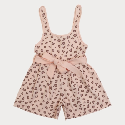 سرهمی یکرو لایکرا آستین حلقه ای تمام چاپ پلنگی