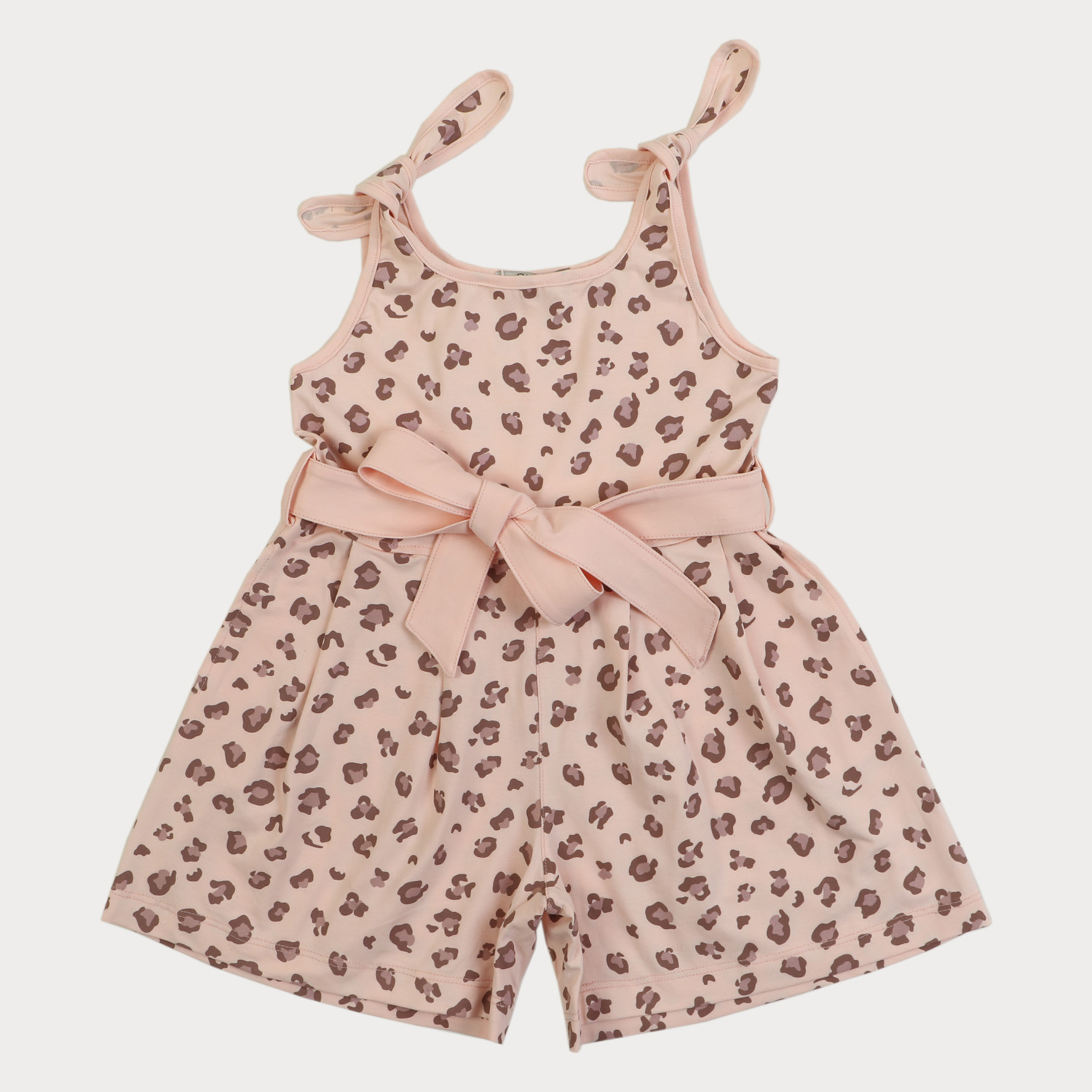 سرهمی یکرو لایکرا آستین حلقه ای تمام چاپ پلنگی