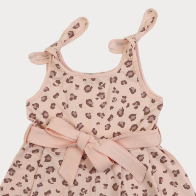 سرهمی یکرو لایکرا آستین حلقه ای تمام چاپ پلنگی