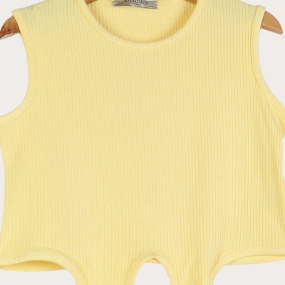 نیم تنه و شلوار برمودا ویسکوز کبریتی