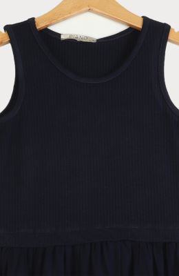 پیراهن ویسکوز کبریتی و ساده  آستین حلقه ای