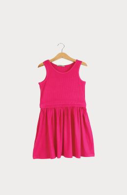 پیراهن ویسکوز کبریتی و ساده  آستین حلقه ای