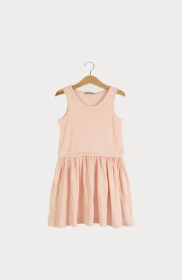 پیراهن ویسکوز کبریتی و ساده  آستین حلقه ای