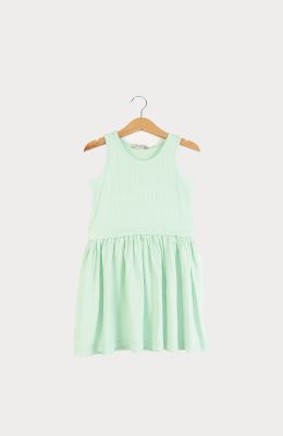 پیراهن ویسکوز کبریتی و ساده  آستین حلقه ای