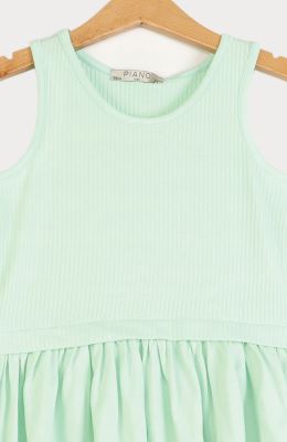 پیراهن ویسکوز کبریتی و ساده  آستین حلقه ای