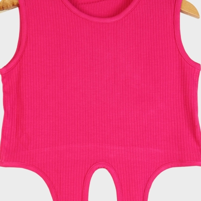 نیم تنه و شلوار برمودا ویسکوز کبریتی