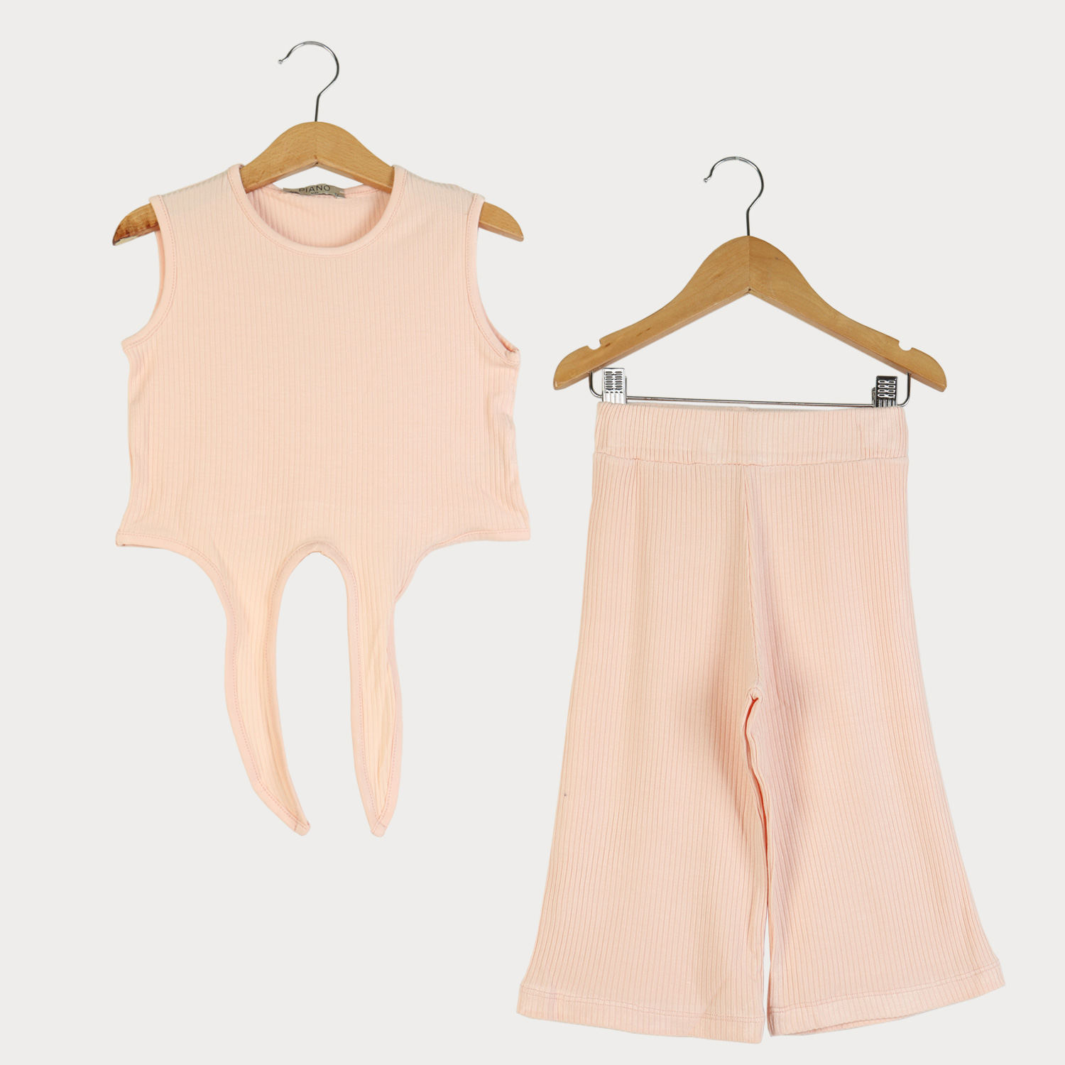 نیم تنه و شلوار برمودا ویسکوز کبریتی