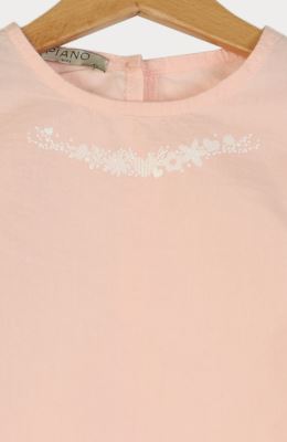 بلوز پوپلین نازک آستین پیلی دار