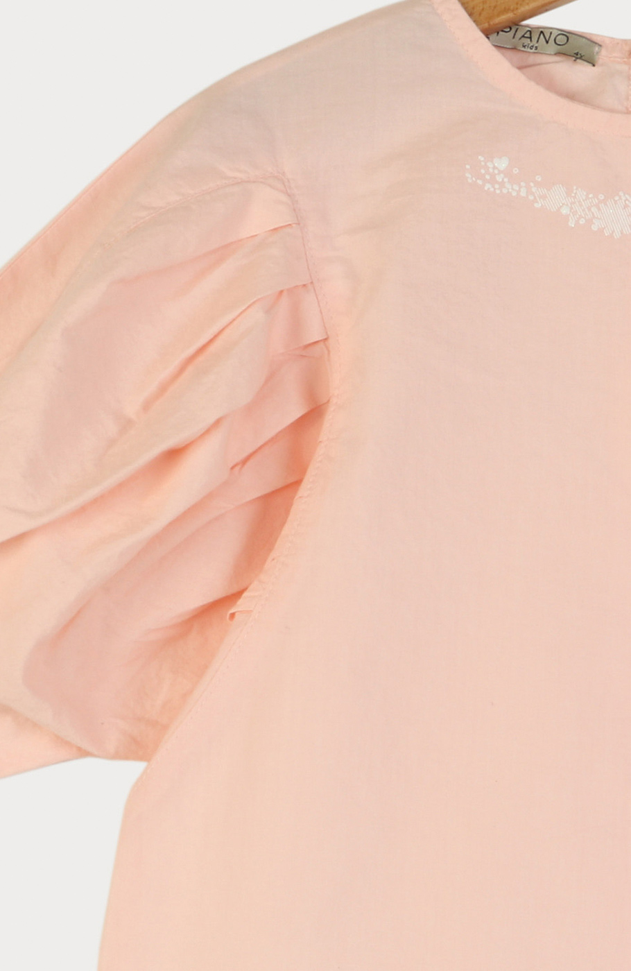 بلوز پوپلین نازک آستین پیلی دار