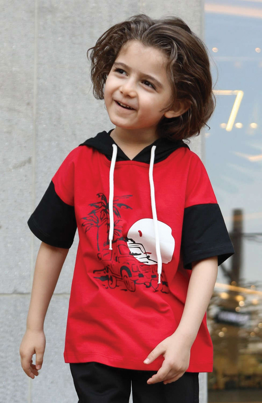 هودی یکرو لایکرا آستین افتاده