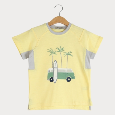 تیشرت یکرو لایکرا اسلپ برش دار