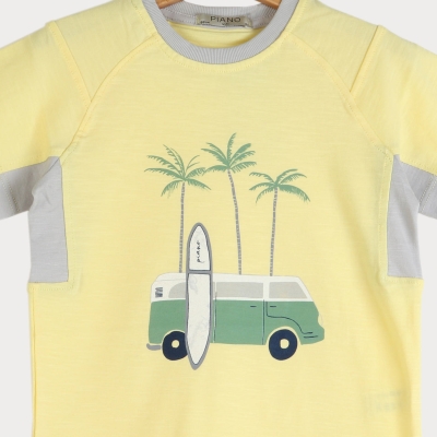 تیشرت یکرو لایکرا اسلپ برش دار