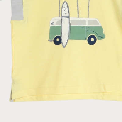 تیشرت یکرو لایکرا اسلپ برش دار