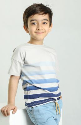 تیشرت یکرو لایکرا راه راه طیفی