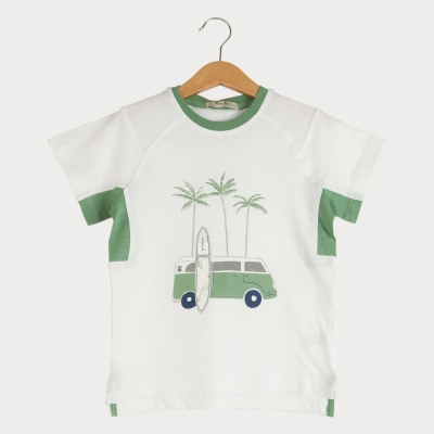 تیشرت یکرو لایکرا اسلپ برش دار