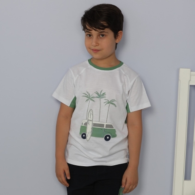 تیشرت یکرو لایکرا اسلپ برش دار