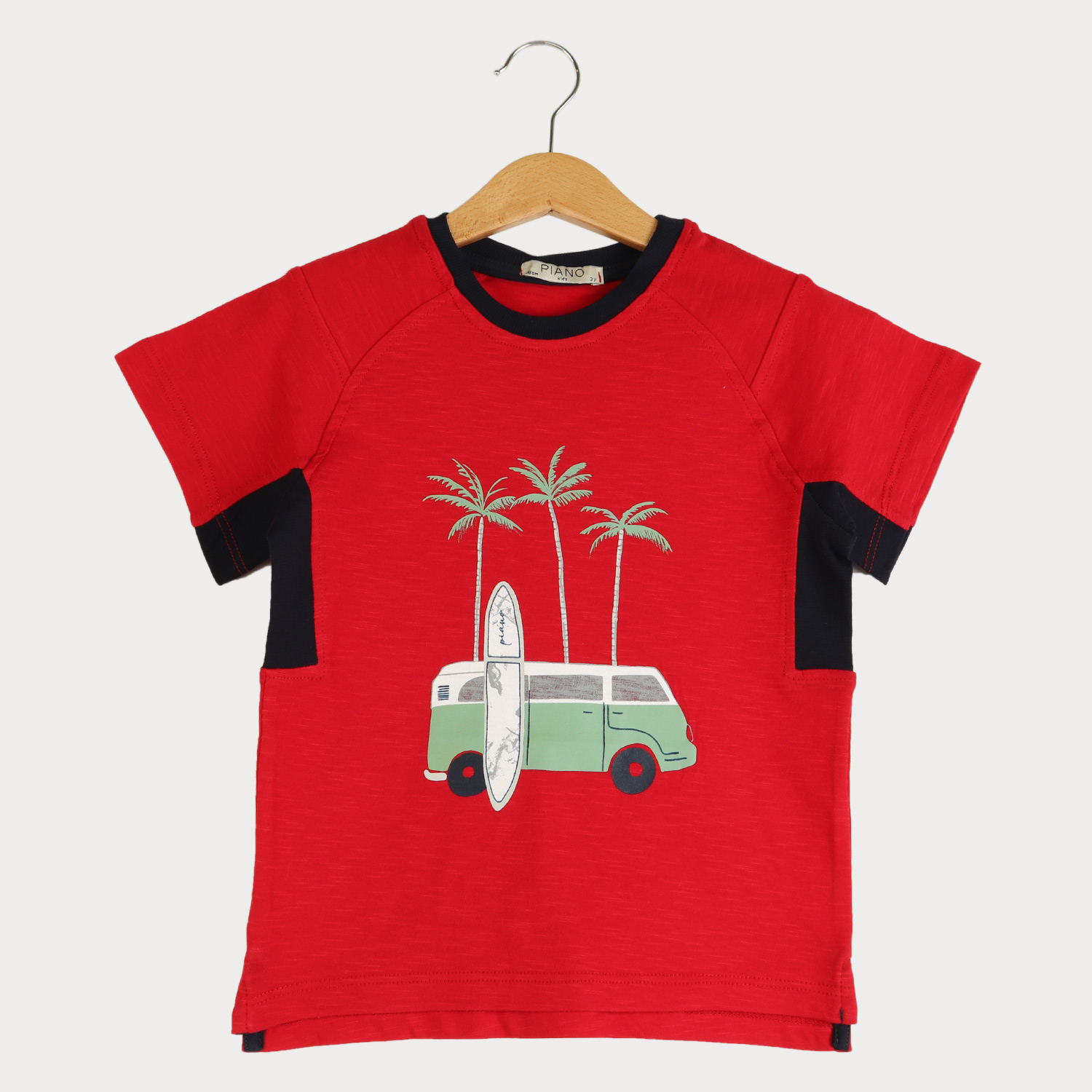 تیشرت یکرو لایکرا اسلپ برش دار