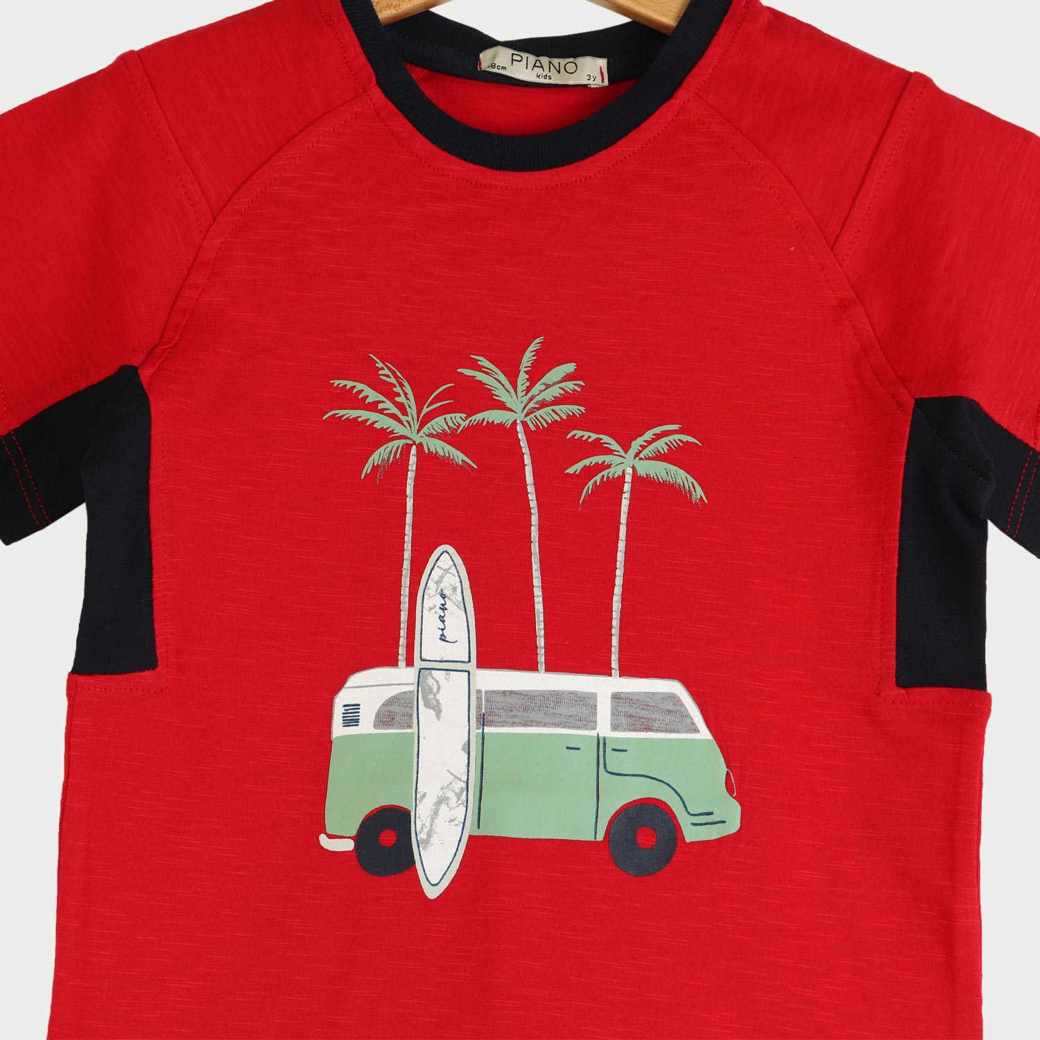 تیشرت یکرو لایکرا اسلپ برش دار