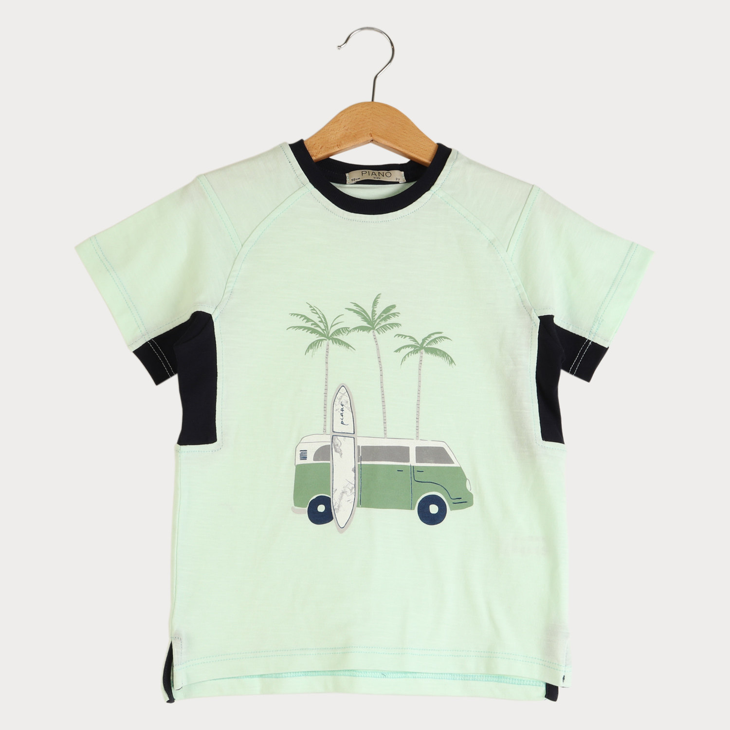 تیشرت یکرو لایکرا اسلپ برش دار