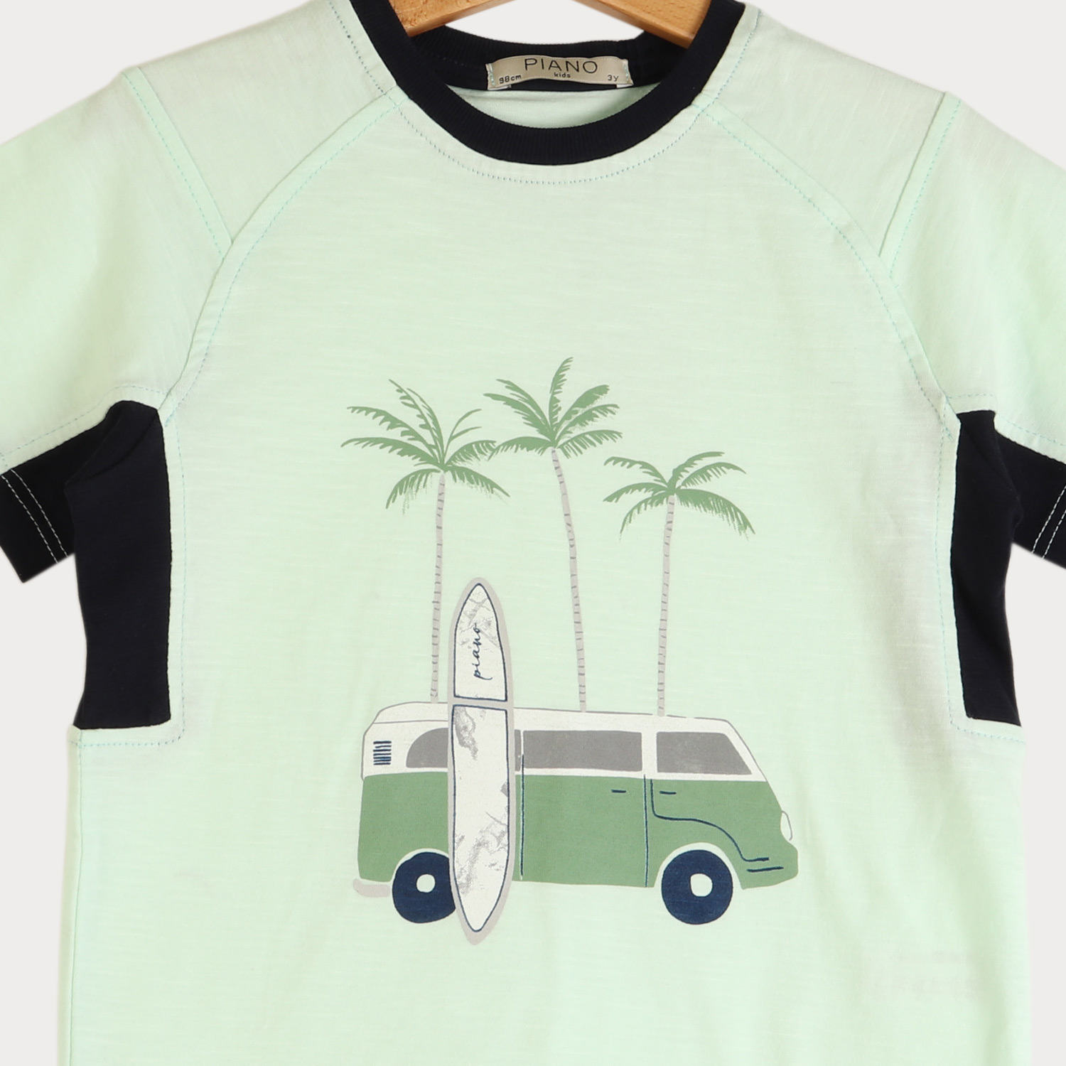 تیشرت یکرو لایکرا اسلپ برش دار