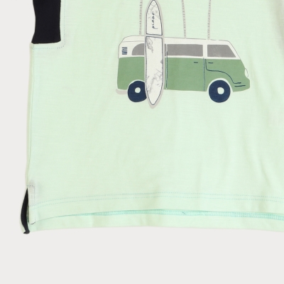 تیشرت یکرو لایکرا اسلپ برش دار