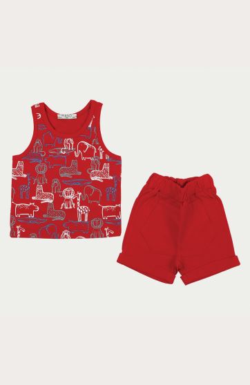 تاپ و شلوارک یکرو لایکرا