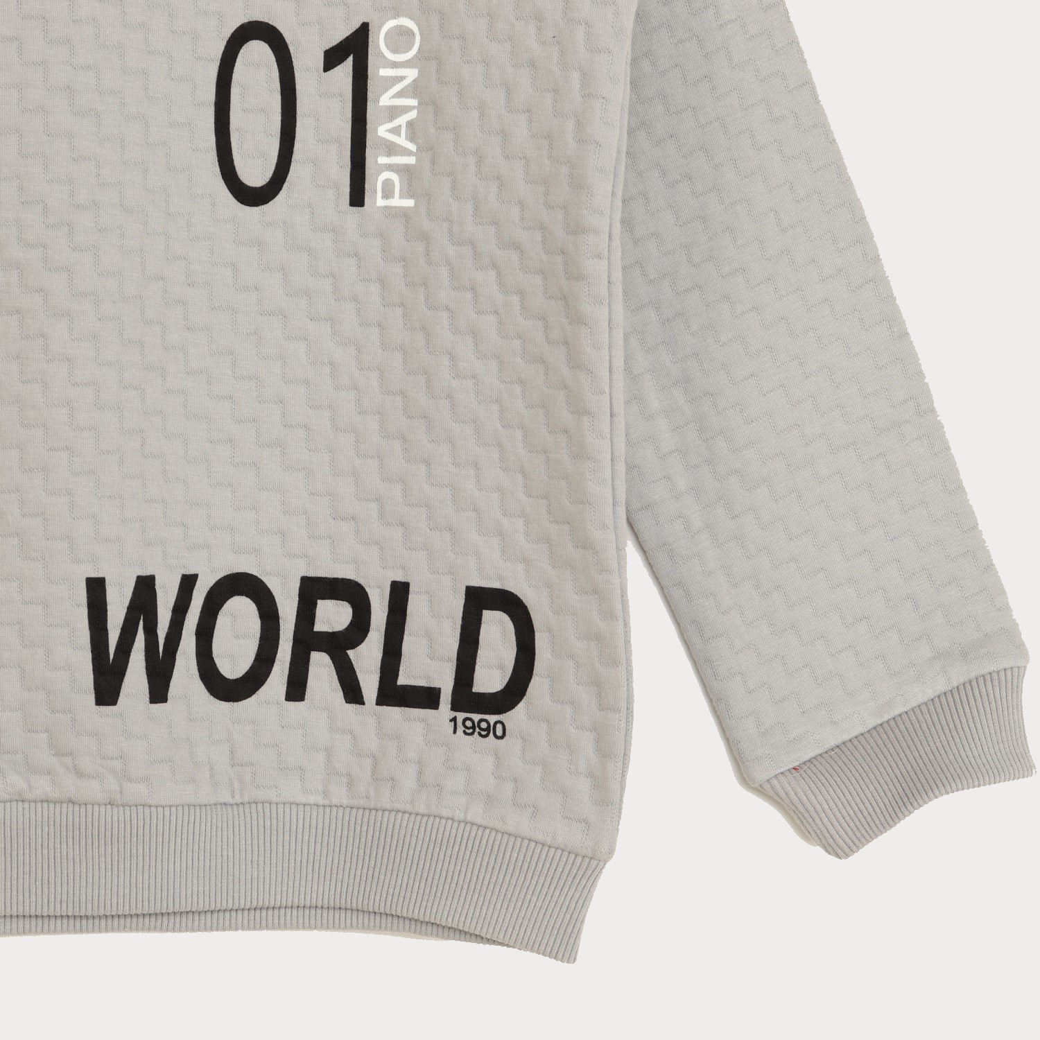 بلوز پسرانه ژاکارد سرشانه چرم