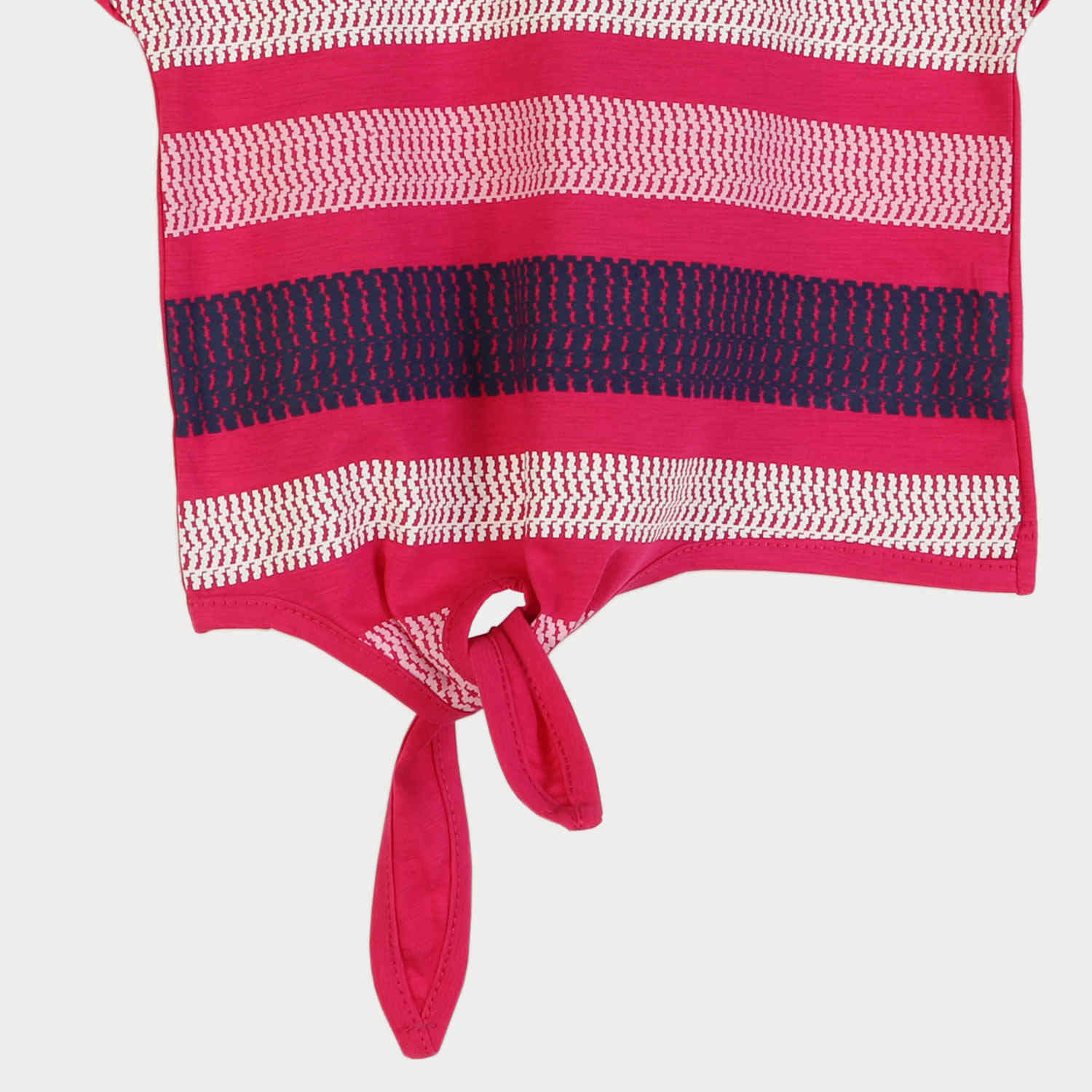 تیشرت یکرو لایکرا اسلپ جلو گره ای