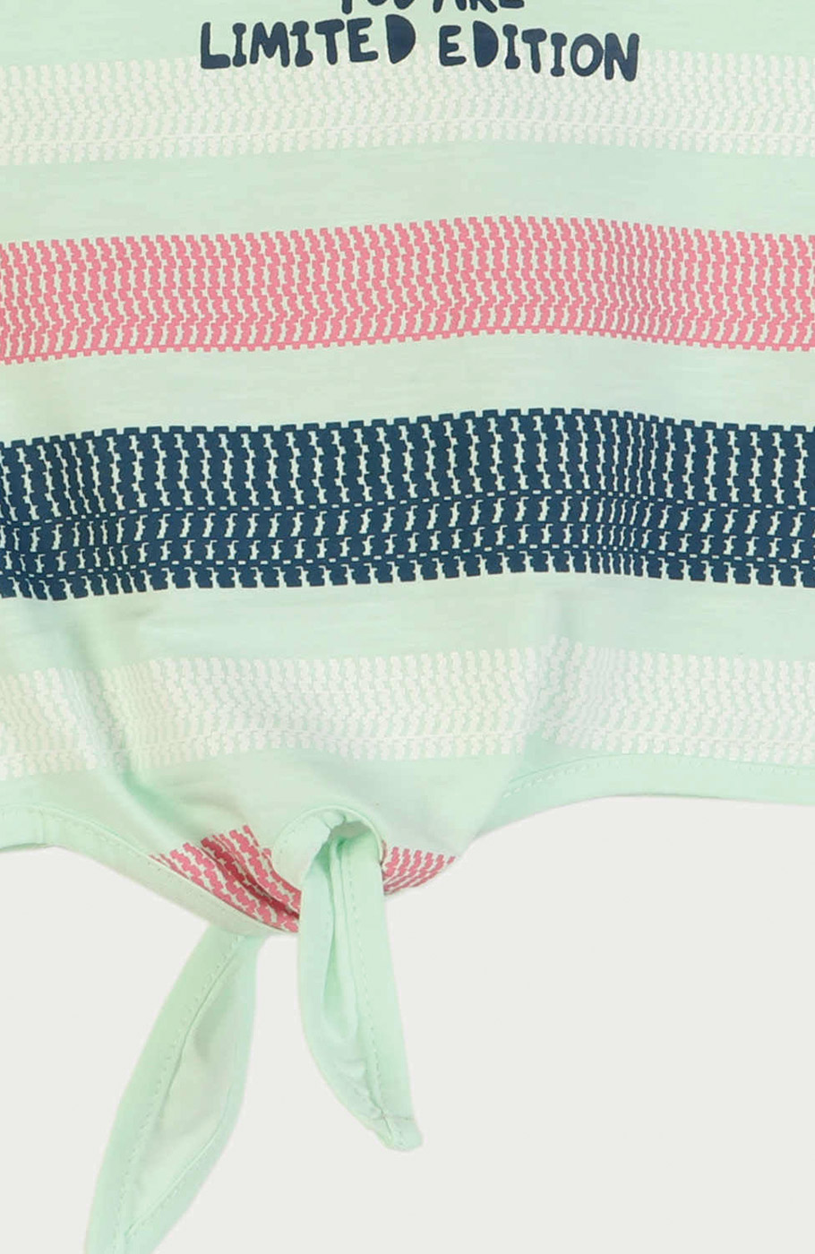 تیشرت یکرو لایکرا اسلپ جلو گره ای