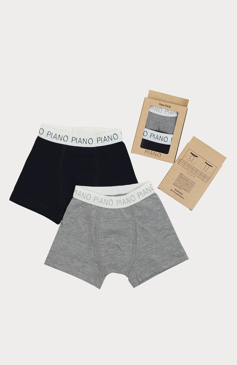 شورت پا دار ساده پک دوتایی