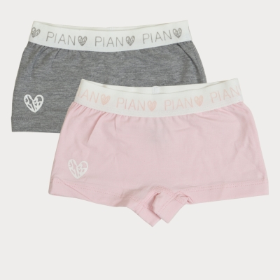 شورت پا دار چاپ قلب پک دوتایی